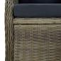 Preview: Verstellbarer Gartensessel mit Auflagen Poly Rattan Braun