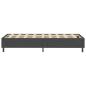 Preview: Boxspring-Bettgestell Grau Stoff 100x200 cm