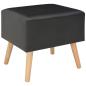 Preview: Nachttisch Schwarz 40x35x40 Kunstleder