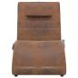Preview: Massage Chaiselongue mit Kissen Braun Wildleder-Optik