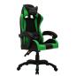 Preview: Gaming-Stuhl mit RGB LED-Leuchten Grün und Schwarz Kunstleder