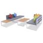 Preview: 4-tlg. Garten-Lounge-Set mit Auflagen Aluminium und WPC