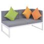 Preview: 4-tlg. Garten-Lounge-Set mit Auflagen Aluminium und WPC