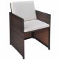 Preview: Gartenst?hle 2 Stk. mit Polstern und Kissen Poly Rattan Braun