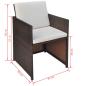 Preview: Gartenst?hle 2 Stk. mit Polstern und Kissen Poly Rattan Braun