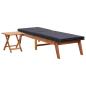 Preview: Sonnenliege mit Tisch Poly Rattan und Massivholz Akazie