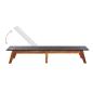 Preview: Sonnenliege mit Tisch Poly Rattan und Massivholz Akazie