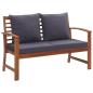 Preview: Garten-Lounge-Set mit Auflagen 4-tlg. Massivholz Akazie