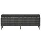 Preview: 3-tlg. Garten-Lounge-Set mit Auflagen Poly Rattan Grau