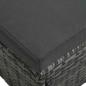 Preview: 3-tlg. Garten-Lounge-Set mit Auflagen Poly Rattan Grau