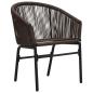 Preview: Gartenstühle 2 Stk. Braun PE-Rattan