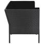 Preview: 6-tlg. Garten-Lounge-Set mit Auflagen Poly Rattan Schwarz