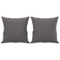 Preview: 2-Sitzer-Sofa mit Zierkissen Grau 120 cm Kunstleder
