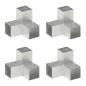 Preview: ARDEBO.de - Pfostenverbinder 4 Stk. Y-Form Verzinktes Metall 91 x 91 mm