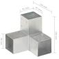 Preview: Pfostenverbinder 4 Stk. Y-Form Verzinktes Metall 91 x 91 mm