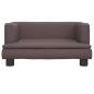 Preview: Hundebett Braun 60x40x30 cm Kunstleder