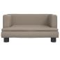 Preview: Hundebett Cappuccino-Braun 60x40x30 cm Kunstleder