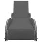 Preview: Sonnenliege mit Auflage Poly Rattan Anthrazit