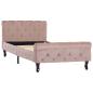 Preview: Bettgestell Rosa Samt 90x200 cm