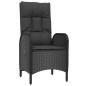 Preview: Gartenstühle 2 Stk. Poly Rattan Schwarz