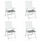 Preview: Gartenstuhl-Kissen 4 Stk. Grau 50x50x3 cm Oxford-Gewebe