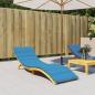 Preview: ARDEBO.de - Sonnenliegen-Auflage Blau 200x70x3 cm Oxford-Gewebe
