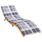 Preview: Sonnenliegen-Auflage Grau Karomuster 200x60x3 cm Oxford-Gewebe
