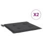 Preview: Gartenstuhl-Kissen 2 Stk. Anthrazit 40x40x3 cm Oxford-Gewebe