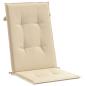 Preview: Gartenstuhlauflagen für Hochlehner 6Stk. Beige 120x50x3cm Stoff