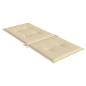 Preview: Gartenstuhlauflagen für Hochlehner 6Stk. Beige 120x50x3cm Stoff