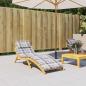 Preview: ARDEBO.de - Sonnenliegen-Auflage Grau Karomuster 186x58x4 cm Oxford-Gewebe