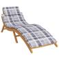 Preview: Sonnenliegen-Auflage Grau Karomuster 186x58x4 cm Oxford-Gewebe