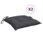 Preview: Stuhlkissen 2 Stk. Anthrazit 50x50x7 cm Oxford-Gewebe