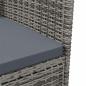 Preview: Garten-Essstühle 2 Stk. Poly Rattan Grau