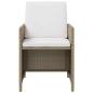 Preview: Gartenstühle mit Hocker 2 Stk. Poly Rattan Beige