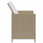 Preview: Gartenstühle mit Hocker 2 Stk. Poly Rattan Beige