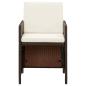Preview: Gartenstühle mit Kissen 4 Stk. Poly Rattan Braun