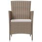 Preview: Gartenstühle mit Kissen 4 Stk. Poly Rattan Beige