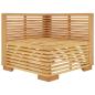 Preview: Garten-Ecksofa mit Dunkelgrauen Kissen Massivholz Teak