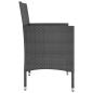 Preview: 4-tlg. Gartenstuhl und Hocker Set Poly Rattan Schwarz