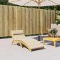 Preview: ARDEBO.de - Sonnenliegen-Auflage Beige 180x60x4 cm Oxford-Gewebe