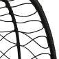 Preview: Hängesessel mit Kissen Anthrazit Poly Rattan & Stahl