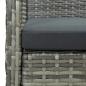 Preview: Gartensofa 3-Sitzer mit Kissen Grau Poly Rattan