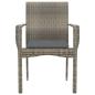 Preview: Gartenstühle mit Kissen 4 Stk. Poly Rattan Grau
