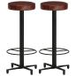 Preview: ARDEBO.de - Barhocker 2 Stk. 76 cm Echtleder