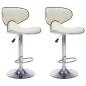 Preview: Barhocker 2 Stk. Creme Kunstleder