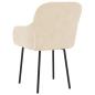 Preview: Esszimmerstühle 2 Stk. Creme Samt