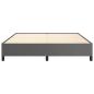 Preview: Bettgestell Grau 160x200 cm Kunstleder