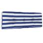 Preview: Palettenkissen Blau Weiß Gestreift 120x40x12 cm Stoff
