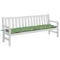 Preview: Gartenbank-Auflage Blattmuster 200x50x7 cm Stoff